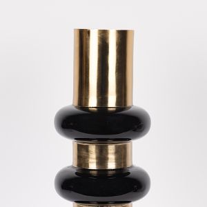Iron vase - ceramic gold-black 17.5x10x50.5cm