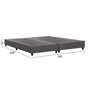 За двойно легло Siggy Hm21217-сив плат-за матрак 160x200см.