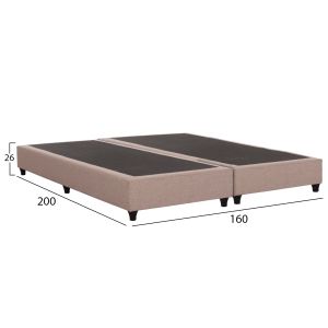 За двойно легло Siggy Hm21217.01 - бежов плат - за матрак 160x200см.