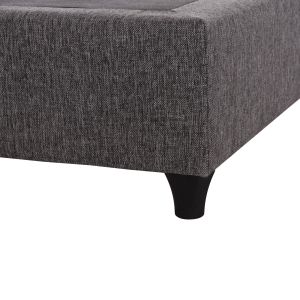 За легло King-size Siggy Hm21218-сив плат-за матрак 180x200см.