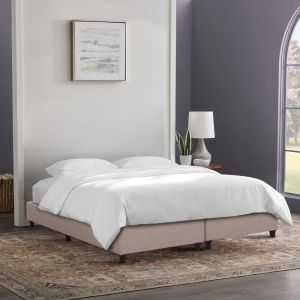 За легло King-size Siggy Hm21218.01 - бежов плат - за матрак 180x200см.