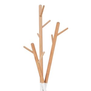 Hanger Sigar metal-wood in white-natural color 49x51x187cm