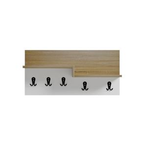 Закачалка за антре с рафт Nyda Hm18079.01 меламин в сонама-бяло 65x13.2x31hcm.