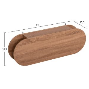 Закачалка за антре с рафт Stor Hm18078.02 меламин в Sonama 84x15.5x28.5hcm.