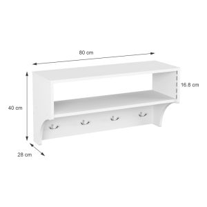 Crosta coat hanger in white 80x28x40cm