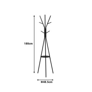 Denner metal coat hanger in white color 48.5x48.5x180cm