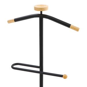 Coat hanger Jolma metal-wood in black color D30x111cm