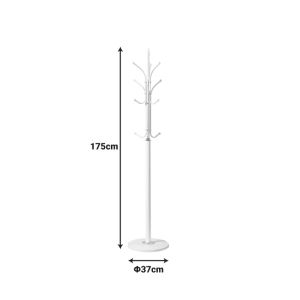 Coat hanger Keleste metal in white color D37x175cm