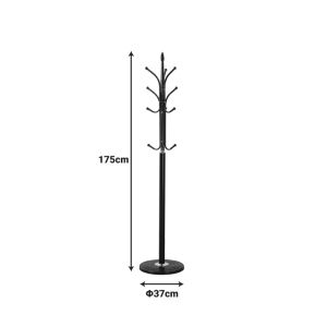 Coat hanger Keleste metal in black color D37x175cm