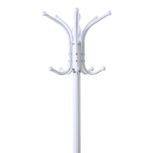 Mendora metal coat hanger in white color 40x40x180cm
