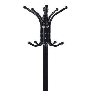 Mendora metal coat hanger in black color 40x40x180cm
