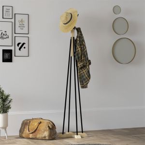 Закачалка за палта Myra в естествен черен цвят D40x160cm