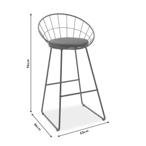 Златен метален стол Seth с бяла седалка