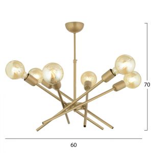 Golden metal chandelier Hm7401,02 60x70