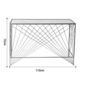 Golden metal console Gioni Inart 110x30x75cm