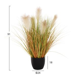 Изкуствено растение в кашпа Hm4010 Phragmites Australis D24x18-91hcm