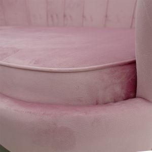 Canapé clamshell Daimon pink plush 134x70x77cm