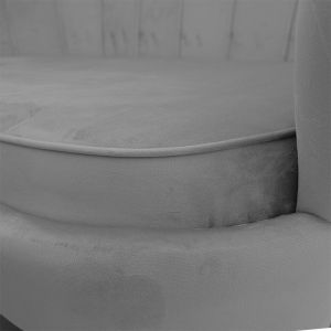 Canape clam Daimon gray plush 134x70x77cm