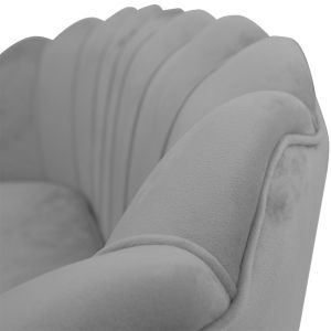 Canape clam Daimon gray plush 134x70x77cm