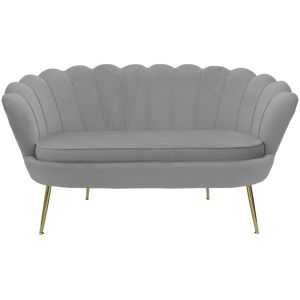 Canape clam Daimon gray plush 134x70x77cm