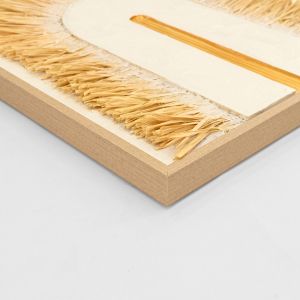 Картина 3d Hm4537.02 с бежова Ps рамка-бяло платно-ръчна изработка 80x3,5x120hcm.