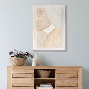 Картина 3d Hm4554 с бежова Ps рамка-ръчно изработени извити форми 72x5x102hcm.
