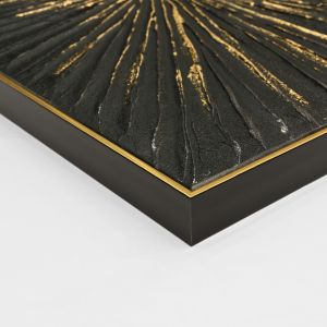 Картина Explosion Hm4549 ​​с бежова Ps рамка-черно платно-ръчна изработка 72x4,5x102hcm.