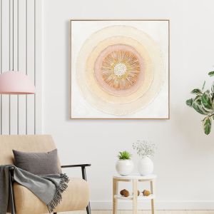 Картина Hm4577 с бежова Ps рамка-платно кръгове 82x4,5x82hcm.