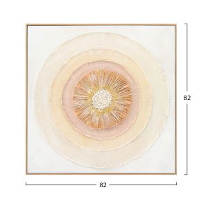 Картина Hm4577 с бежова Ps рамка-платно кръгове 82x4,5x82hcm.