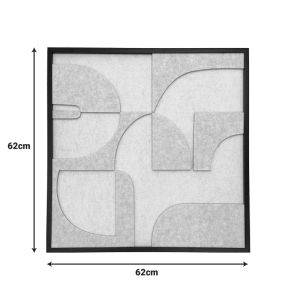Картина Jeire с рамка в бял цвят 62x2.5x62см