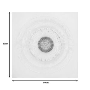 Painting on canvas Circled in ecru 80x3x80cm