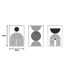 Картина върху платно Serchie триптих с дигитален печат 30x3x40см