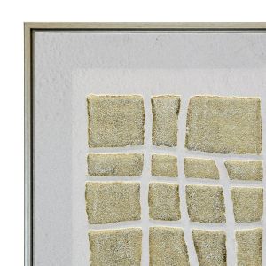 Картина върху платно с пластмасова рамка Fl246990 златисто-бяло 60x3x80см