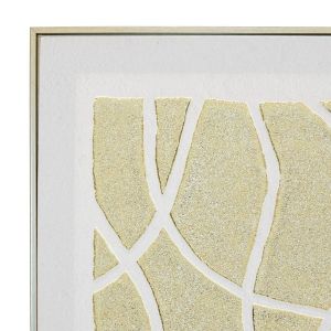Картина върху платно с пластмасова рамка Fl246991 златисто-бяло 60x3x80см