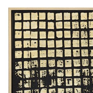 Картина върху платно с пластмасова рамка Fl247326 златисто-черно 80x4x120см