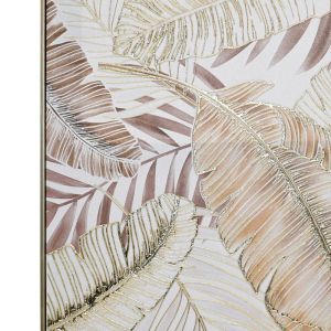 Картина върху платно с пластмасова рамка Fl247423 златисто-бяло 60x4x80см