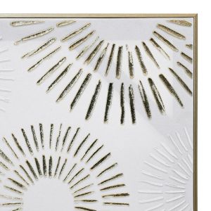 Картина върху платно с пластмасова рамка Fl247443 златисто-бяло 60x3x60см