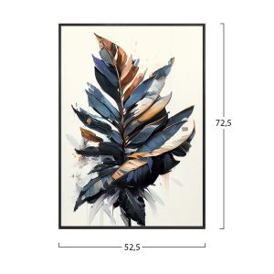 Картина за стена Hm4547.01 черно Ps платно с отпечатан рамка с листа 52,5x2,8x72,5hcm.