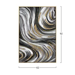Картина за стена Hm4561 бежово Ps абстракт рамка 62x4.5x92hcm.