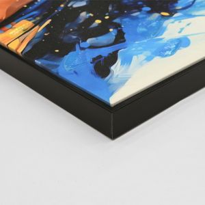 Картина за стена Hm4565 черна Ps рамка с печат на платно женска фигура 82x4,5x82hcm.