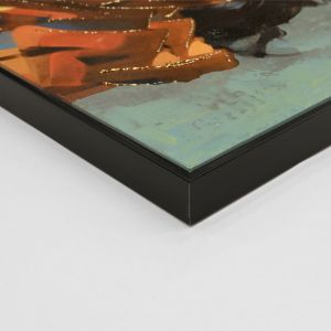 Картина за стена Hm4572 черна Ps рамка с печат на платно женска фигура 82x4,5x122hcm.