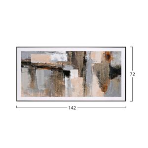 Картина за стена абстракт Hm4551 черна Ps рамка-платно 142x4.5x72hcm.