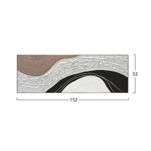 Картина за стена абстракт Hm4552.01 бежова Ps рамка-платно- ръчна изработка 152x4.5x52hcm.