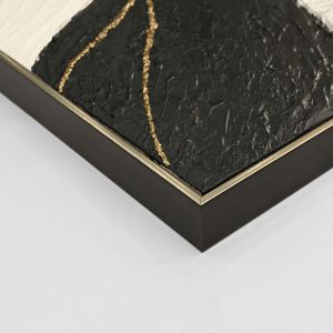 Картина за стена абстракт Hm4552.01 бежова Ps рамка-платно- ръчна изработка 152x4.5x52hcm.