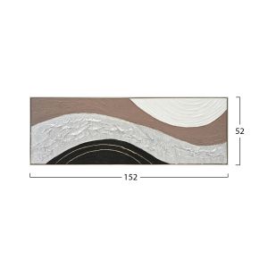 Картина за стена абстракт Hm4552.02 бежова Ps рамка-платно-ръчна изработка 152x4.5x52hcm.