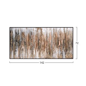 Картина за стена абстракт Hm4574.01 черна Ps рамка-платно 142x4.5x72hcm.