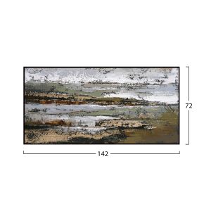 Картина за стена абстракт Hm4575.01 черна Ps рамка-платно 142x4.5x72hcm.
