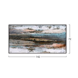 Картина за стена абстракт Hm4575.02 черна Ps рамка-платно 142x4.5x72hcm.