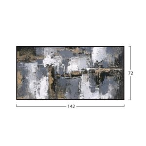 Картина за стена абстракт Hm4576 черна Ps рамка-платно 142x4.5x72hcm.