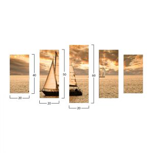 Картина от 5 части Sunset Sailing Hm7206,01